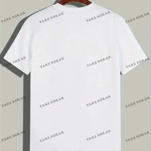 Unisex BAY  Gül Çiçek Desenli Yuvarlak Yaka Kısa Kollu Tişört KOD-1348