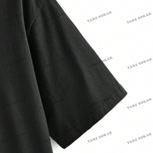 Unisex BAY  İngilizce Harfler Baskılı Kapalı Omuz Tişört KOD-1399