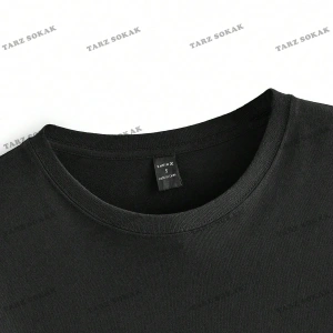 Unisex BAY  İngilizce Harfler Baskılı Kapalı Omuz Tişört KOD-1399