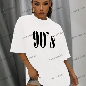 Unisex BAY  Kadın Yazılı Baskılı Yuvarlak Yaka Tişört KOD-1394