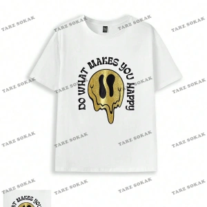 Unisex BAY  Kalp Desenli Düşük Omuz Tişört KOD-1362