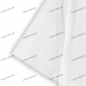 Unisex BAY  Kalp Desenli Düşük Omuz Tişört KOD-1362