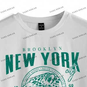 Unisex BAY  LOONEY TUNES X Karikatür Grafik Düşük Omuz Büyük Boy Tişört KOD-1320