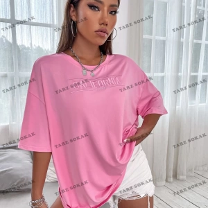 Unisex BAY  Mektup Nakış Damla Omuz Tişört KOD-1324