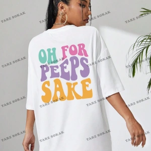 Unisex BAY  Qutie Sloganlı Grafik Düşük Omuz Tişört KOD-1371