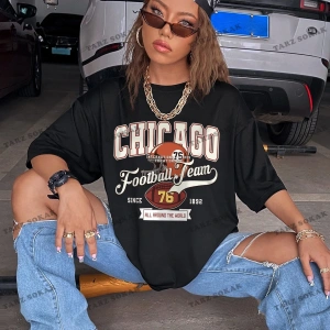 Unisex BAY  Rugby ve Slogan Grafikli Düşük Omuzlu Oversize Tişört KOD-1389