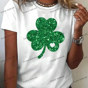 Unisex BAY  Slayr Yonca Baskılı Düşük Omuz Kadın Tişört KOD-1379