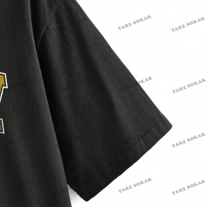 Unisex BAY  Yazılı Baskılı Düşük Omuzlu Tişört KOD-1387