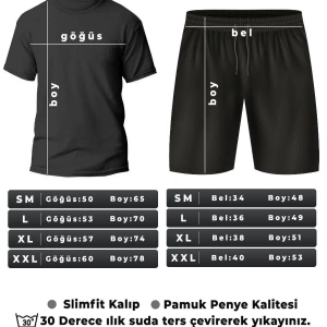 Unisex Berkeley Şort T-shirt Eşofman Takımı TSH-BERKELEY-SHRT-DÜZ