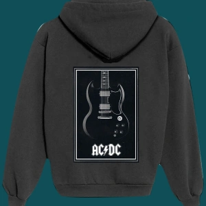 Unisex Beyaz Ac-dc Sırt Baskılı Sweatshirt