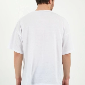 Unisex Beyaz Bol Kesim Oversize Tshirt