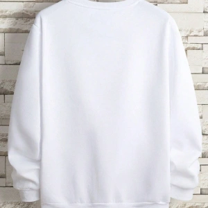 Unisex Beyaz Brooklyn Newyork 1898 Siyah Baskılı Kapüşonlu Oversize Sweatshirt mdgnmo