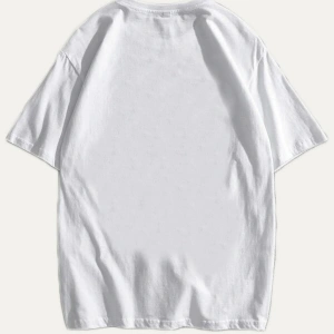 Unisex Beyaz Einstein Baskılı Oversize Tişört