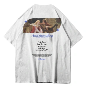 Unisex Beyaz Fall In Love Tshirt