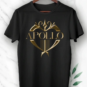 Unısex Beyaz Mitoloji Sanatların Tanrısı Apollo Baskılı Tişört