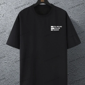 Unisex Beyaz Oversiz Still Follow Freedom Baskılı Örme