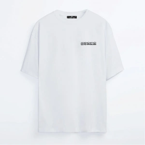 Unisex Beyaz Oversize T-shirt Baskılı Osaka Tişört