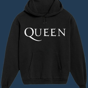 Unisex Beyaz Queen Baskılı Sweatshirt
