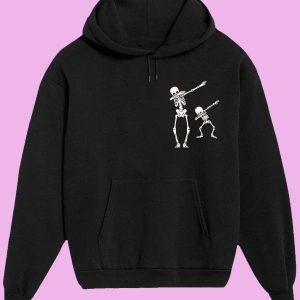 Unisex Beyaz Skull Sırt Baskılı Sweatshirt