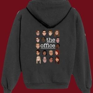 Unisex Beyaz The Office Sırt Baskılı Sweatshirt