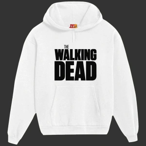 Unisex Beyaz The Walking Dead Baskılı Sweatshirt