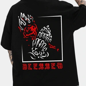 Unisex Blesseb Baskılı T-shirt