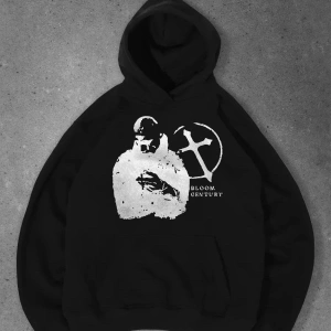 Unisex Bloom Silüet Sweatshirt Siyah