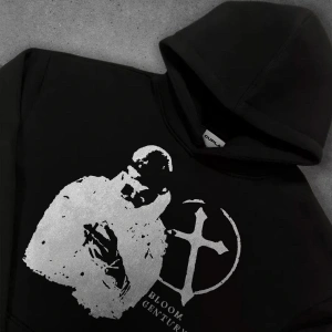 Unisex Bloom Silüet Sweatshirt Siyah