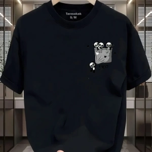 UNİSEX Boo Minimalis Baskı T-shirt