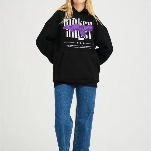 Unisex Broken Angel Sweatshirt Hoodie Siyah