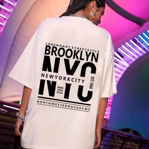 Unisex Brooklyn Rahat Kesim Oversize T-shirt