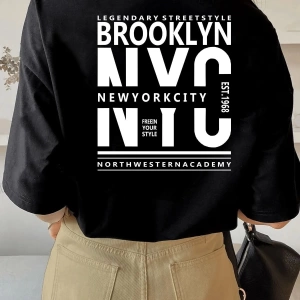 Unisex Brooklyn Rahat Kesim T-shirt