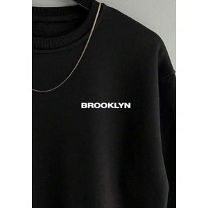 Unisex Brooklyn Yazılı Siyah