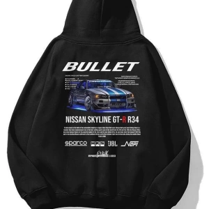 Unisex Bullet Fast and Furious Sweatshirt Siyah