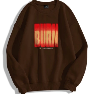 Unisex Burn Bisiklet Yaka Sweatshirt