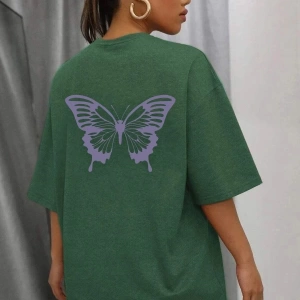 Unisex Butterfly Baskılı T-shirt