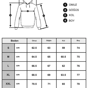 Unisex C Harfli Siyah Sweatshirt Trndz233