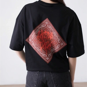 Unisex Cactus Jack Bandana Siyah Tshirt