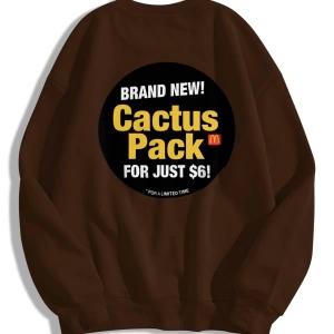 Unisex Cactus Pack Bisiklet Yaka Sweatshirt
