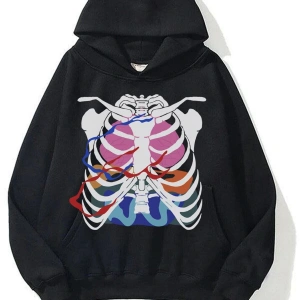 Unisex Cage Sweatshirt Hoodie Siyah