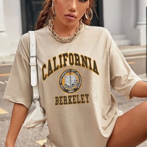 Unisex California Baskılı T-shirt