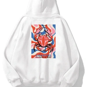 Unisex California Lobster Sweatshirt Beyaz