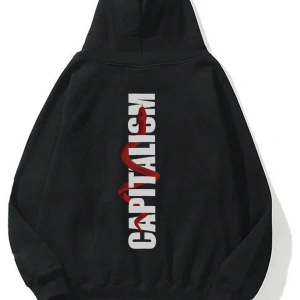 Unisex Capitalism Sweatshirt Siyah