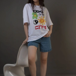 Unisex Cdg Im Ok! Cpfm Beyaz Tshirt