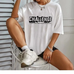 Unisex Challenge Rahat Kesim Oversize T-shirt