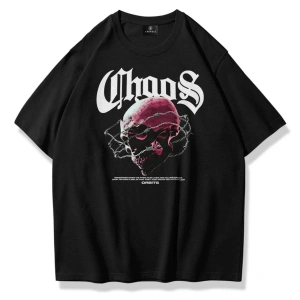 Unisex Chaos Tshirt Siyah