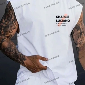 Unisex  CHARLİE LUCİANO BASKILI KOLSUZ