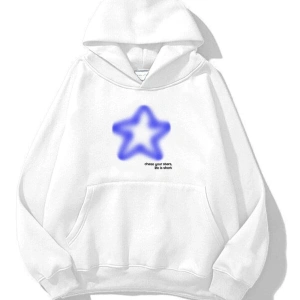 Unisex Chase Your Stars Sweatshirt Beyaz