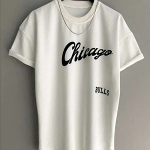 Unisex Chicago Özel Baskılı Oversize Penye T-shirt