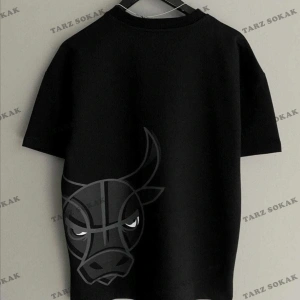 Unisex Chicago Özel Baskılı Oversize Penye T-shirt